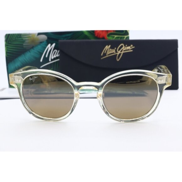 Maui Jim Joy Ride M J841-21D Light Pink Oval Sunglasses Brown polarized Lens - Picture 2 of 8